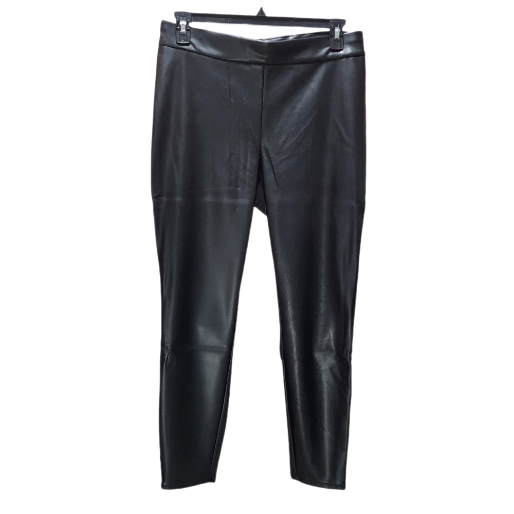 Bar III Leggings Soft Faux-Leather High Rise Skinny Pull-on Women XL Black